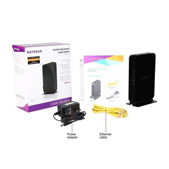 NETGEAR CM500 Hi Speed Cable Modem 680 Mbps. w/ DOCSIS 3.0 (SEE PHOTOS) - Picture 3 of 11